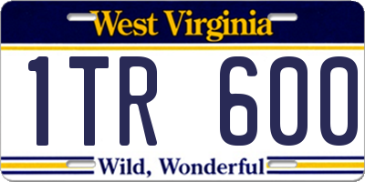 WV license plate 1TR600