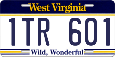 WV license plate 1TR601