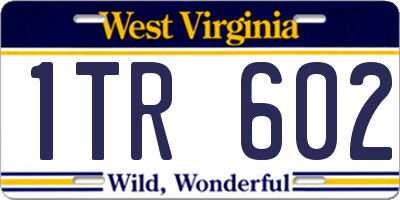 WV license plate 1TR602
