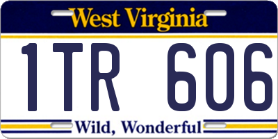 WV license plate 1TR606