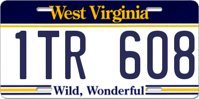WV license plate 1TR608