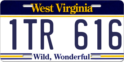 WV license plate 1TR616