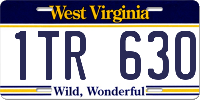 WV license plate 1TR630