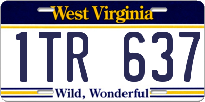 WV license plate 1TR637