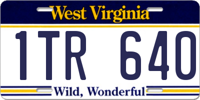 WV license plate 1TR640