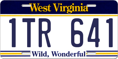 WV license plate 1TR641