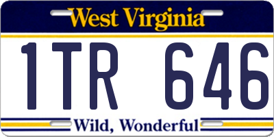 WV license plate 1TR646