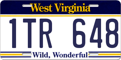 WV license plate 1TR648