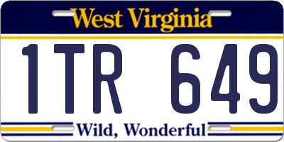 WV license plate 1TR649