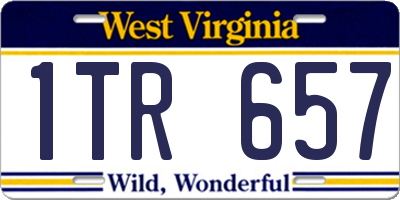 WV license plate 1TR657