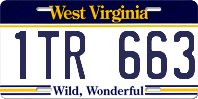 WV license plate 1TR663