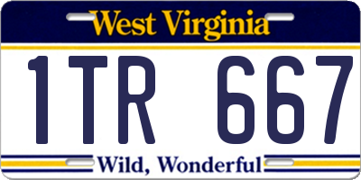 WV license plate 1TR667