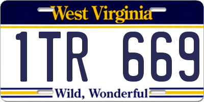 WV license plate 1TR669