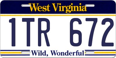 WV license plate 1TR672