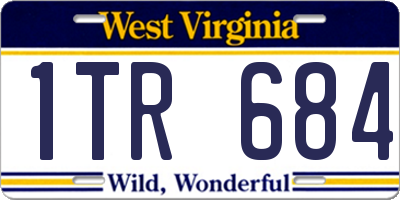 WV license plate 1TR684