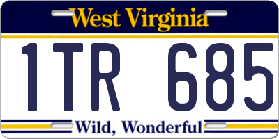 WV license plate 1TR685