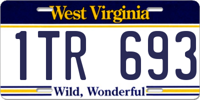 WV license plate 1TR693