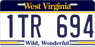 WV license plate 1TR694