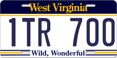WV license plate 1TR700