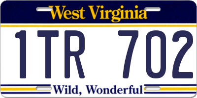 WV license plate 1TR702