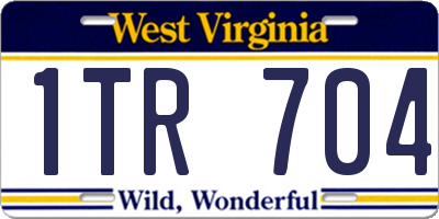 WV license plate 1TR704