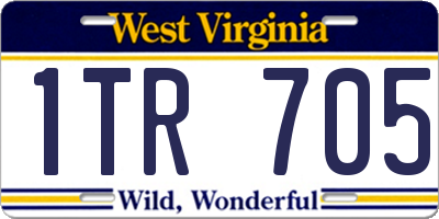 WV license plate 1TR705