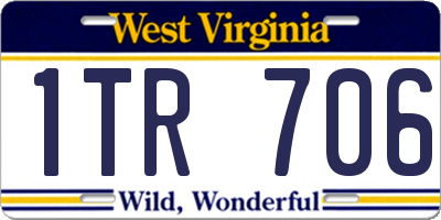 WV license plate 1TR706