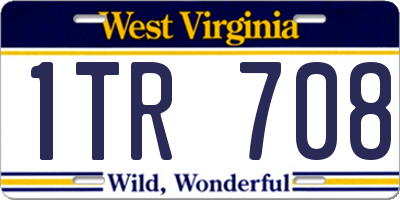 WV license plate 1TR708