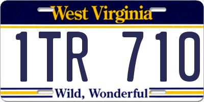 WV license plate 1TR710
