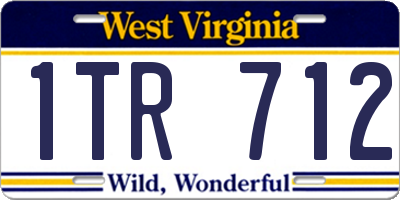 WV license plate 1TR712