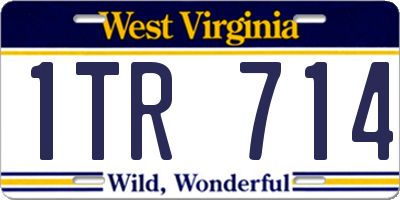 WV license plate 1TR714