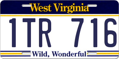 WV license plate 1TR716