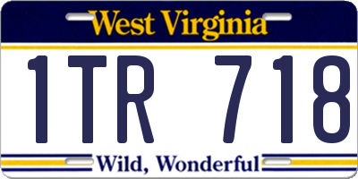 WV license plate 1TR718