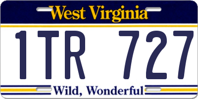 WV license plate 1TR727