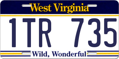 WV license plate 1TR735