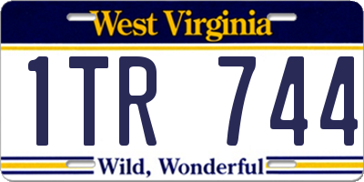 WV license plate 1TR744