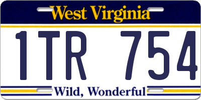 WV license plate 1TR754