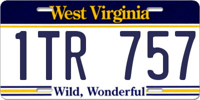 WV license plate 1TR757
