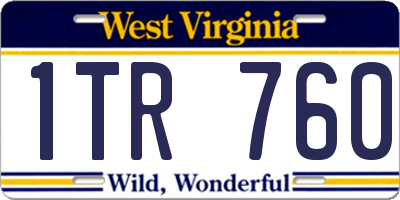 WV license plate 1TR760