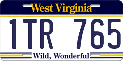 WV license plate 1TR765