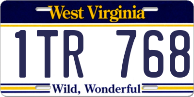 WV license plate 1TR768