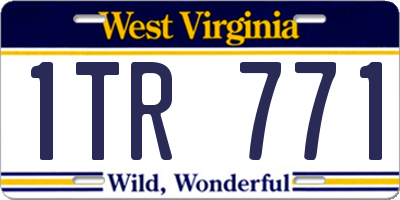 WV license plate 1TR771