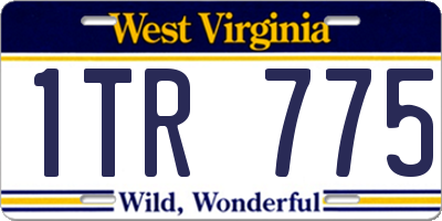 WV license plate 1TR775