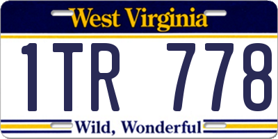 WV license plate 1TR778