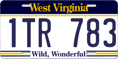WV license plate 1TR783