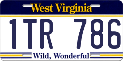 WV license plate 1TR786