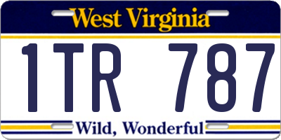 WV license plate 1TR787