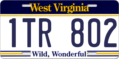 WV license plate 1TR802