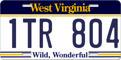 WV license plate 1TR804