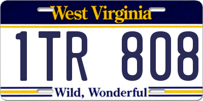 WV license plate 1TR808